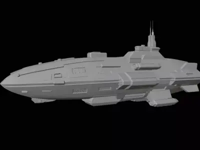 Sci-Fi Spaceship 3D model shop