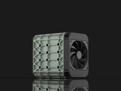 AERO SPACE HARD DRIVE ENCLOSURE - HDD - 4 DRIVE 3D print model