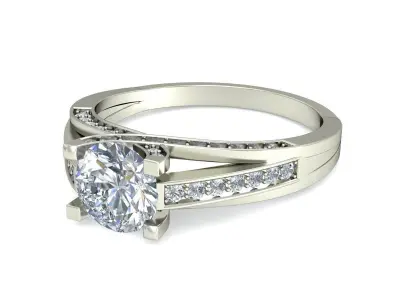 Women Wedding Engagement Ring 3D print model shop