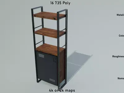 Shelf Manchester Door Low-poly 3D model