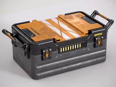 Sci-fi Crate PBR Low-poly 3D model