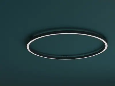 Circle Lamp Modern Low-poly 3D model