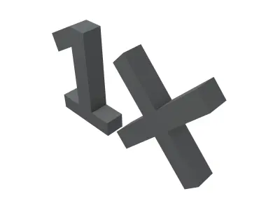 Bonus 1x Symbol v1 001 Low-poly 3D model