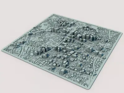 Seoul City South Korea 3D print model