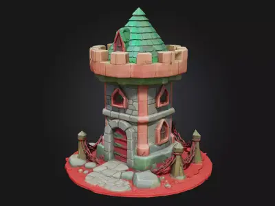 Crimson Tower 3D model