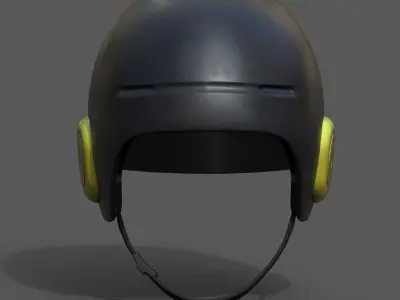Helmet scifi military combat 3d model low poly futuristic  Low-poly 3D model