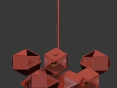 WELLES Central Chandelier von Gabriel Scott 3D model