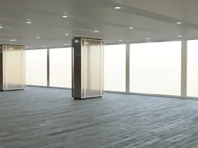 Exhibition Hall 02 Low-poly 3D model