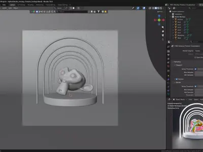 Modern Abstract Studio Mockup 3D Product Visualization 3D model