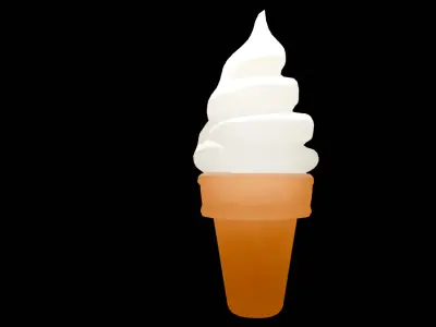 Indirect lighting of soft serve ice cream 3D model