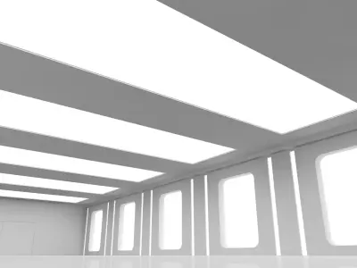 Sci Fi Warehouse 3D model 13