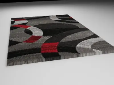 Modern rug 3D model purchase