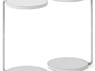 Hale C Side Table Walnut Lifestorey 3D model