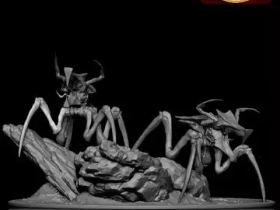 Starship Troopers - Arachnid Statue Diorama  3D print model
