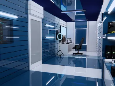 E-sports room interior 3D model
