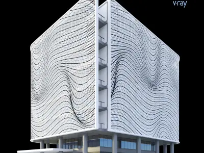 Modern Office Building 007 3D model