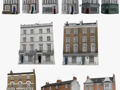  Realistic London City House Collection 