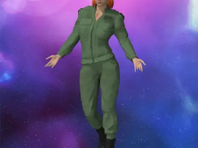 USAF SG Team Uniform for La Femme 2 for Poser 3D model
