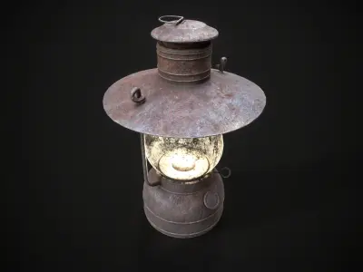 PBR Rusted Lantern A Low-poly 3D model