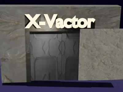 X-Vactor Stone Gate 3D Model Low-poly 3D model