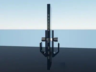 Lock1 tv stand Low-poly 3D model