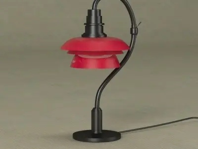 Pink Table Lamp 3D model