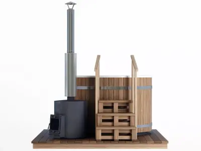 Wood-fired vat 3D model