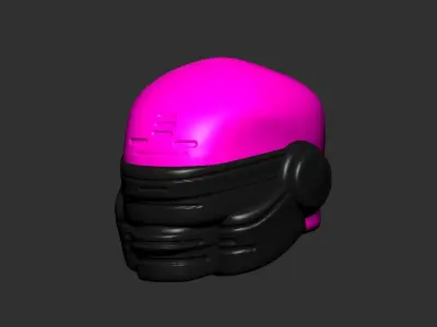 helmet high poly sculpt 3d printable ver 7 3D model 3D model