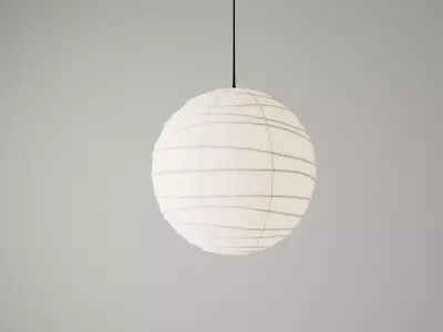 Isamu Noguchi Akari 45D Spherical Paper Pendant Light Model 3D model