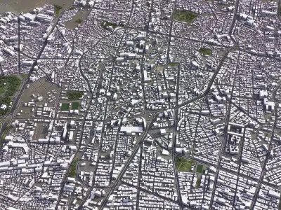 Kermanshah - 3D City Model Low-poly 3D model