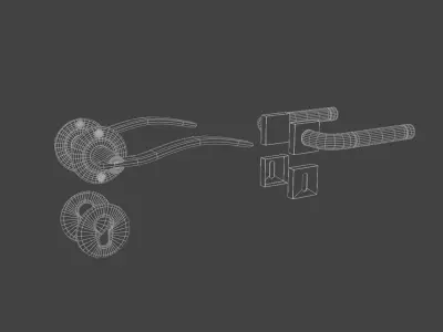 Door handles 3D model purchase