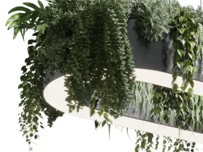 pot light - pendant plant light hanging 05 3D model