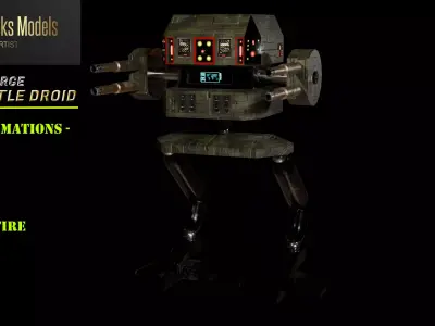 Battle Droid Low-poly 3D model