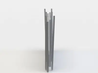 Steel plates Low-poly 3D model