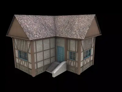 Medival House 01 Low-poly 3D model