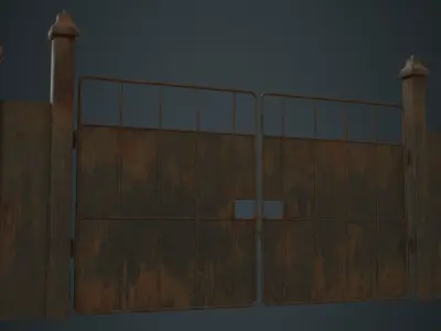Gate 3B Low-poly 3D model