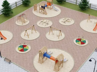 Garden Park Maker 3D model