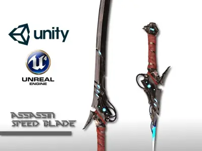 Assassin Speed Blade Low-poly 3D model