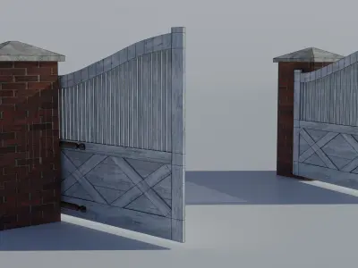 Driveway Entrance Gate 3D model