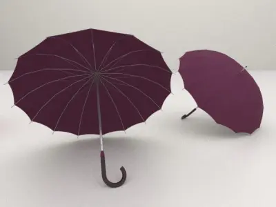 10 Umbrellas package 3D model