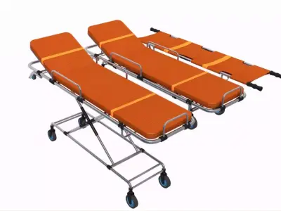 Ambulance Bed stretcher collection 3D model