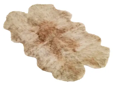 Chatterton Performance Sheepskin Animal Print Indoor Rug 3D model