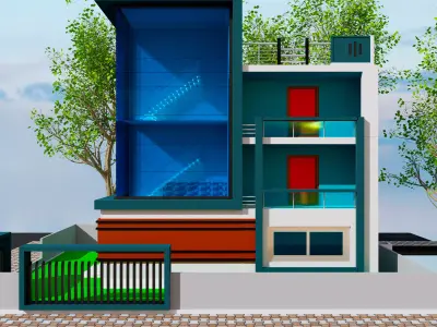 Building exterior design 3D model