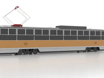 Tatra T6B5B Low Low-poly 3D model