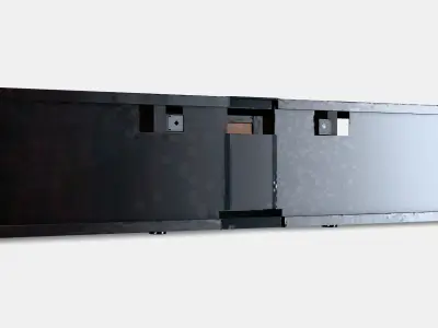 BESTA TV bench with drawers and door 1 Low-poly 3D model