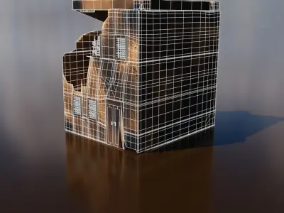 Arabic Ruin Houses Desert Building Combo for Low Poly 3D Models Low-poly 3D model