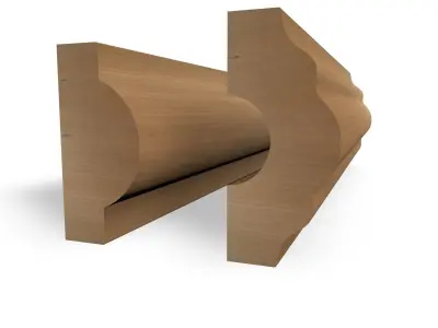 Wooden Baseboards 3D model