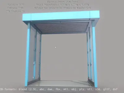 Entrance Canopy Low-Poly Version Low-poly 3D model