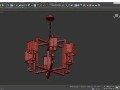 Dixon Chandelier Low-poly 3D model