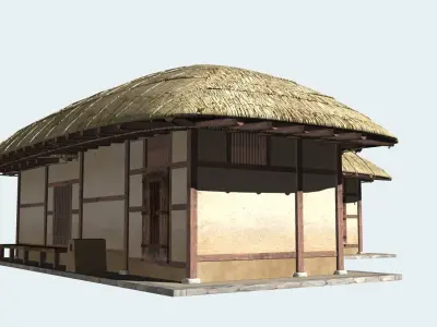 Thatched House V02 KOREA  3D model